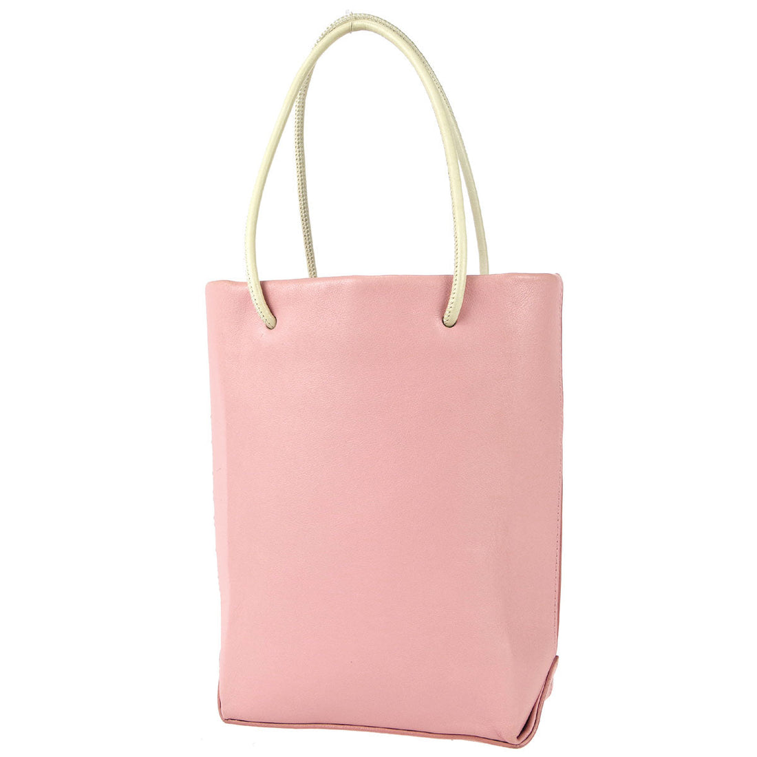 Chanel 1989-1991  * Essential Tote Bag Pink White Calfskin