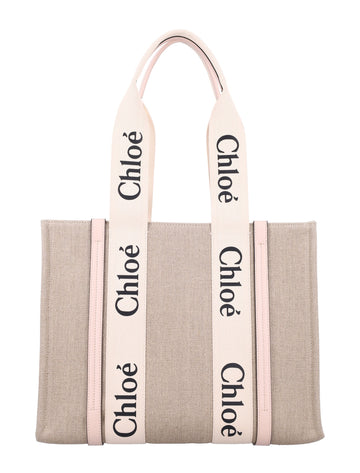 LINEN WOODY TOTE BAG