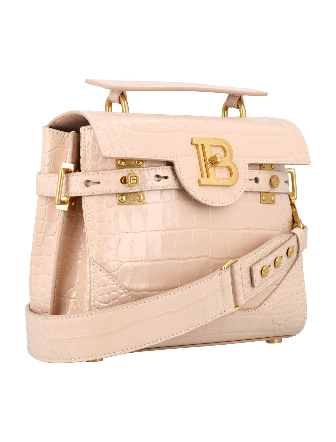 B-BUZZ 23 CROCCO-EMBOSSED LEATHER BAG