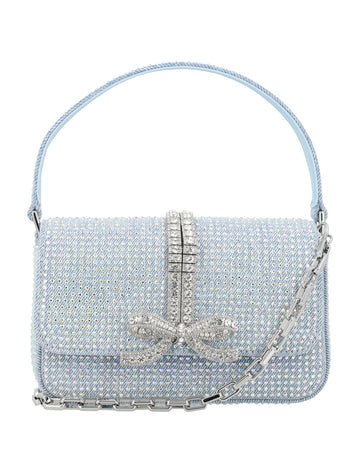 BLUE RHINESTONE DENIM BAGUETTE