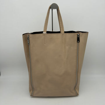 Celine Cabas Medium Cream Vertical Zip Tote Bag