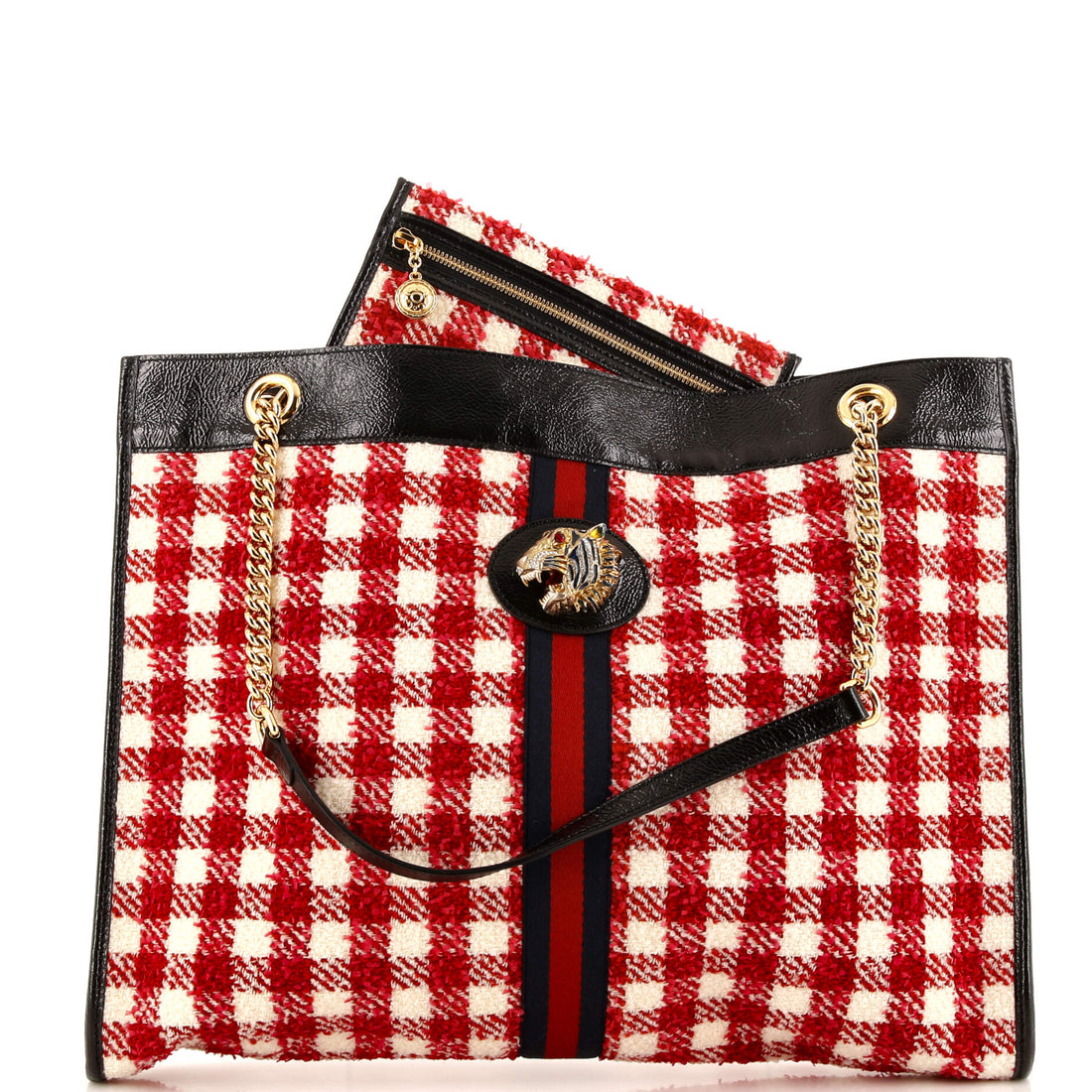 Rajah Chain Tote Tweed Large