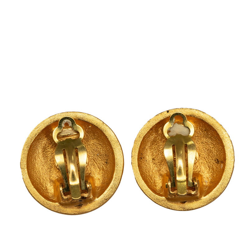 Chanel Vintage Cocomark Earrings Gold Makeup  Chanel
