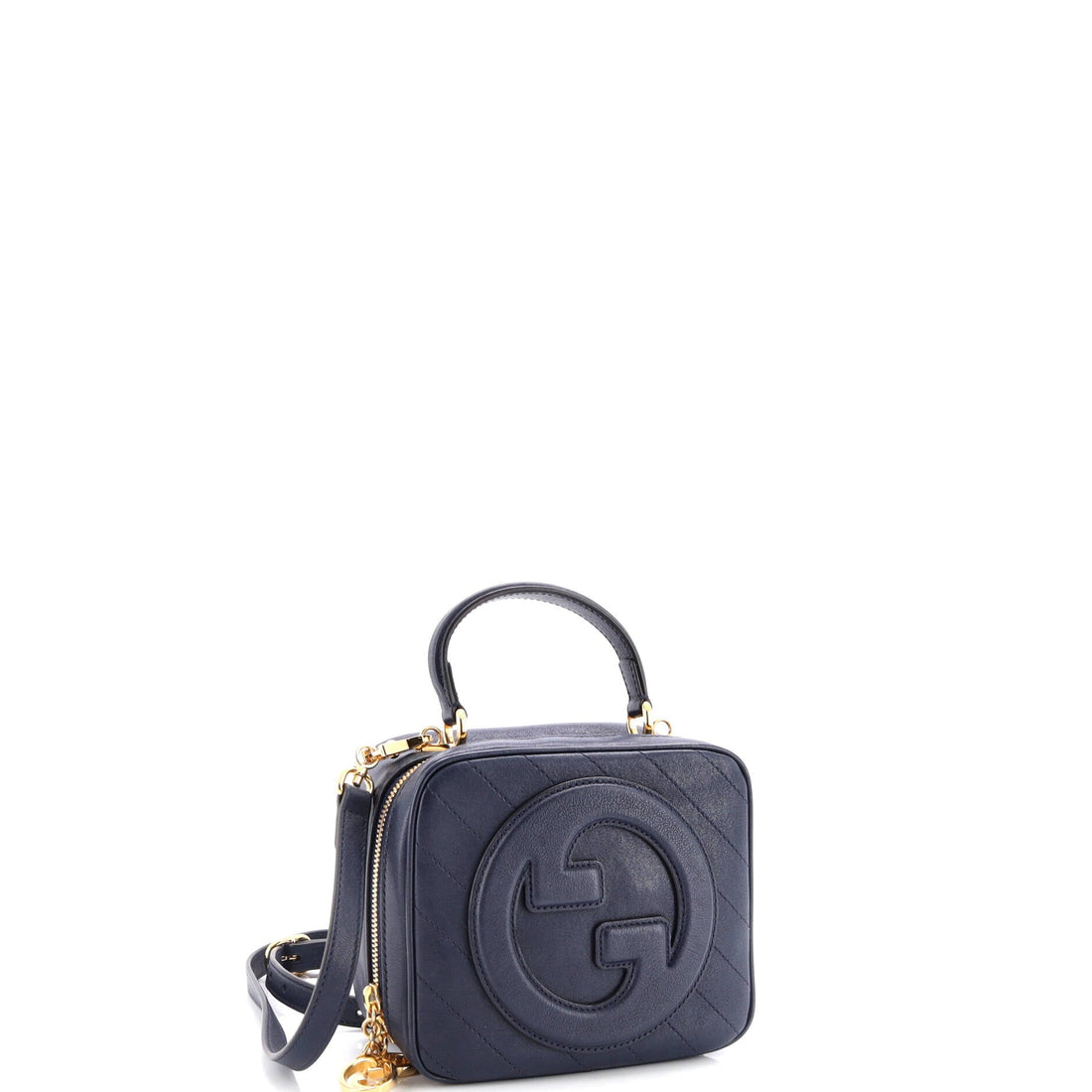 Blondie NM Top Handle Shoulder Bag Diagonal Quilted Leather