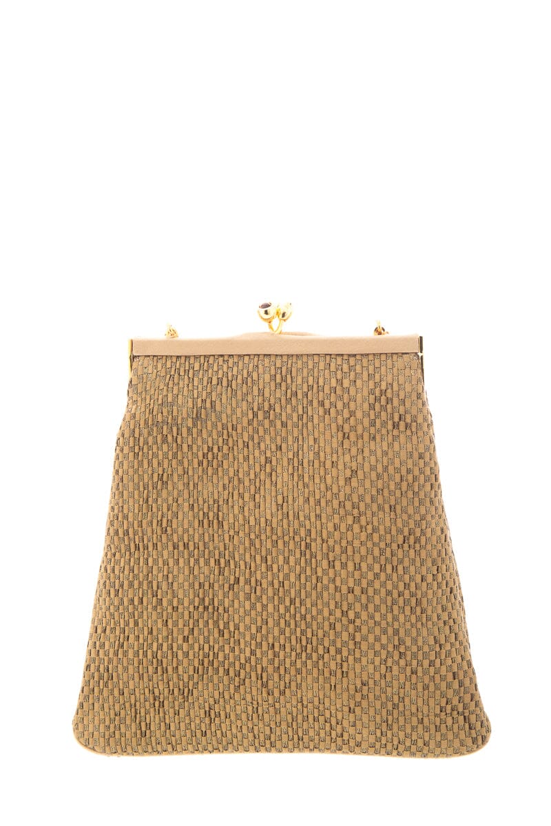 Judith Leiber Gold Metallic Clutch on Chain