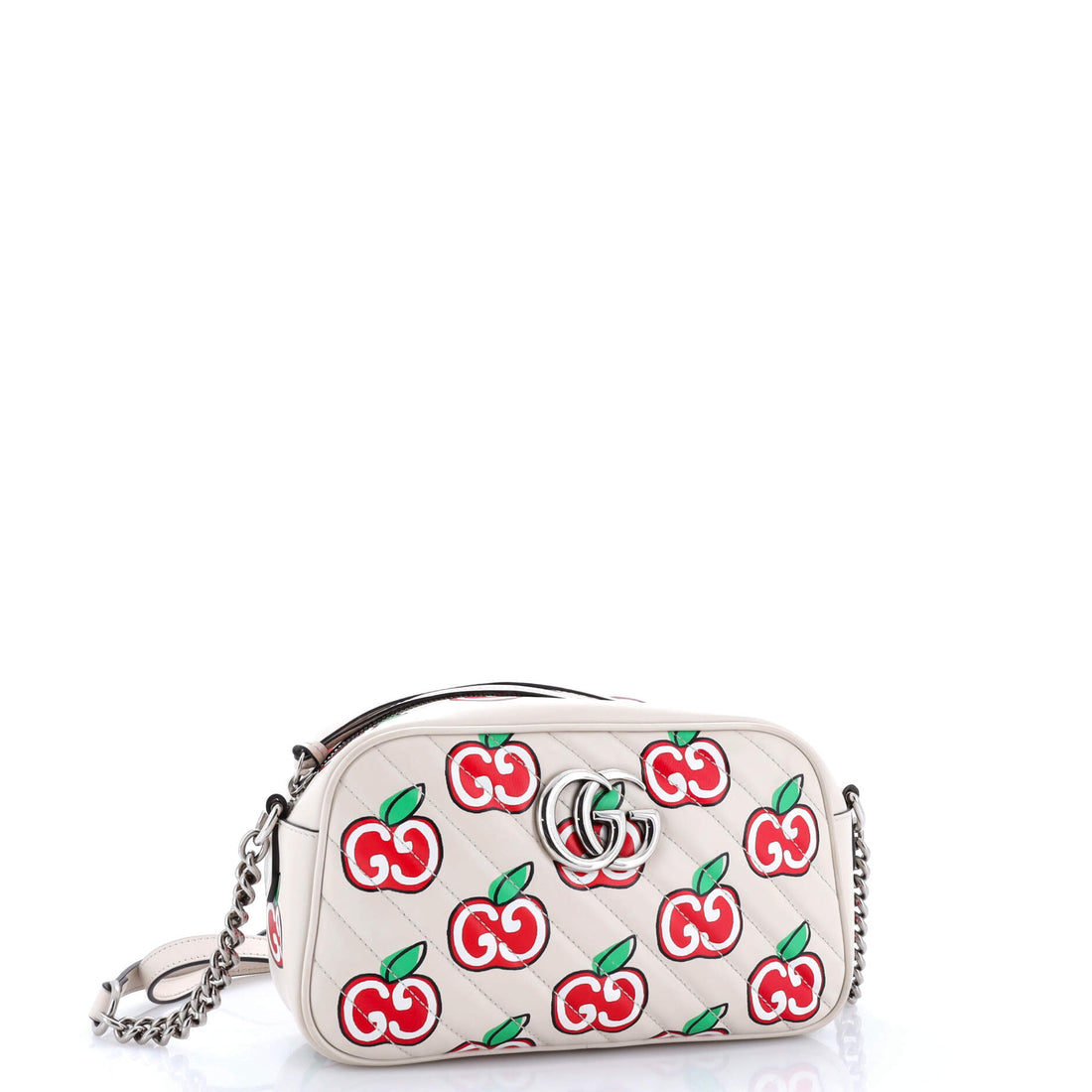 GG Marmont Shoulder Bag Printed Diagonal Quilted Leather Small