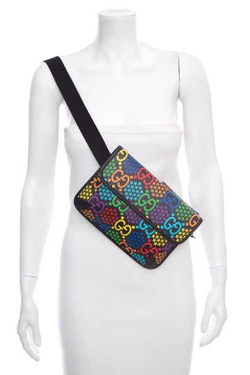 Gucci Multicolor GG Monogram Supreme Psychedelic Slim Belt Bag NWT