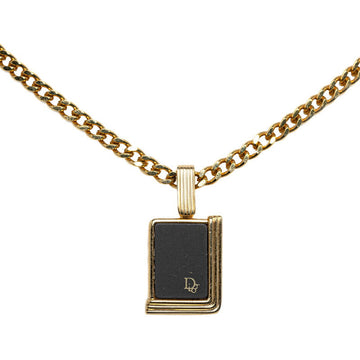 Dior plate necklace gold black makeup ladies Dior