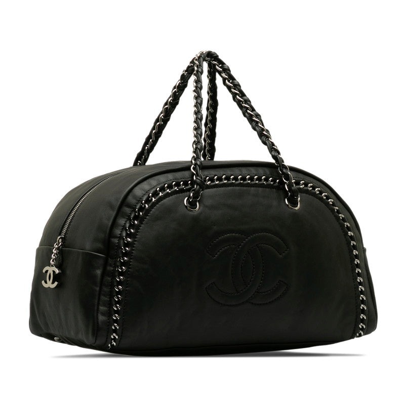 CHANEL Chanel Luxury Line Shoulder Bag Leather Black Ladies Paris