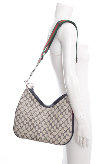 Gucci Navy Attache GG Supreme Handbag
