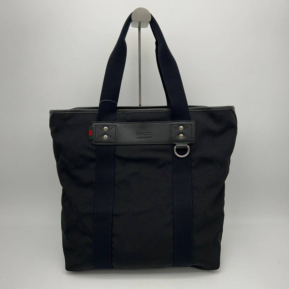 Gucci Canvas Tote Bag Black Leather Cloth Cloth gu5529cc