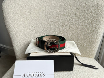 Gucci GG Red and Green Web Belt (RRP £350)