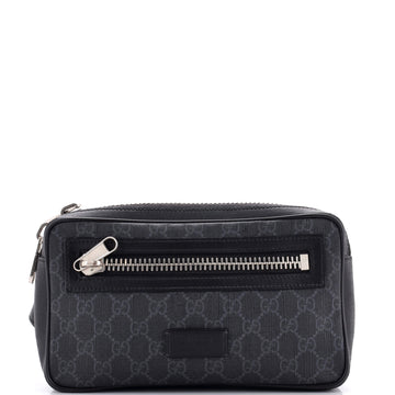 Soft Zip Belt Bag GG Coated Canvas Small