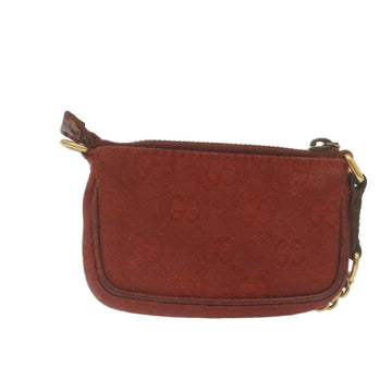 GUCCI GG Canvas Coin Purse Red 29473
