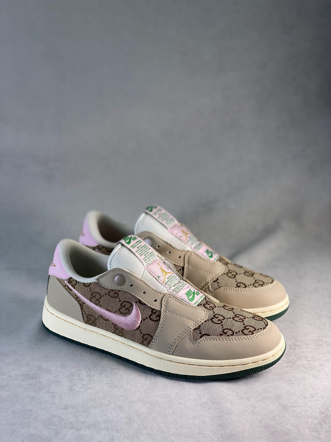 Custom GG x Air Jordan 1 Retro Low Slip AJ1 AV3918-398