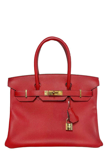 Hermès 2016 Rouge Casaque Epsom Leather Birkin 30 CM with Gold Hardware
