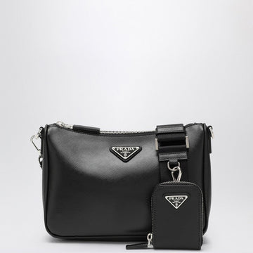 Prada Small Black Saffiano Shoulder Bag Men