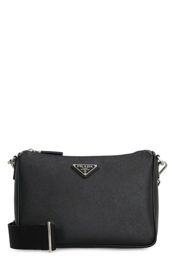 PRADA Sleek Leather Messenger Handbag - 24 CM