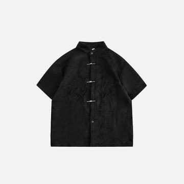 Classic Mandarin Embroidered Shirt