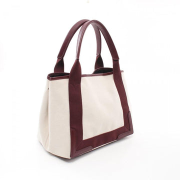 Balenciaga Navy Cabas White & Brown Canvas Tote Bag