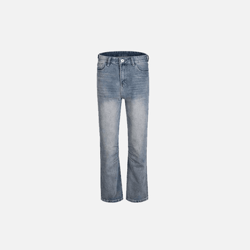 Folded Vintage Washed Denim Jeans