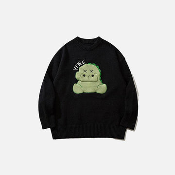 Depressed Dinosaur Loose Sweater