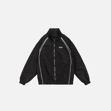 Vintage Striped Windbreaker Jacket
