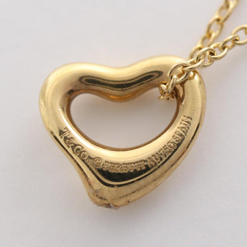 TIFFANY & CO Mini Open Heart Necklace K18YG Yellow Gold