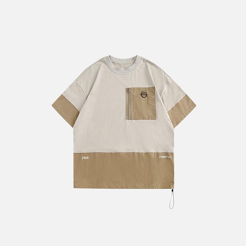 Front Pocket Contrast T-shirt