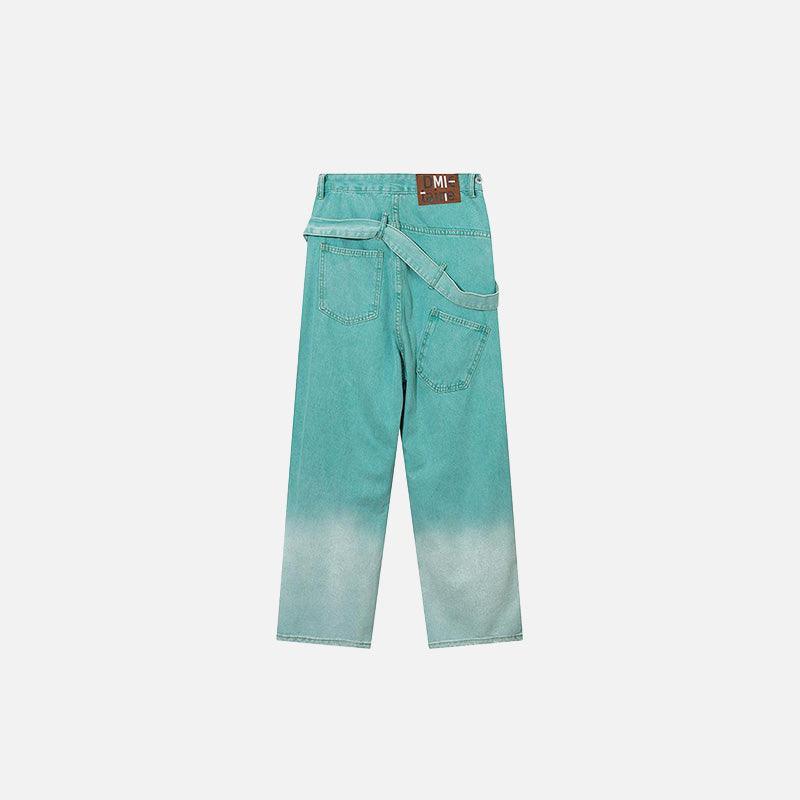 Green High-waist Baggy Jeans