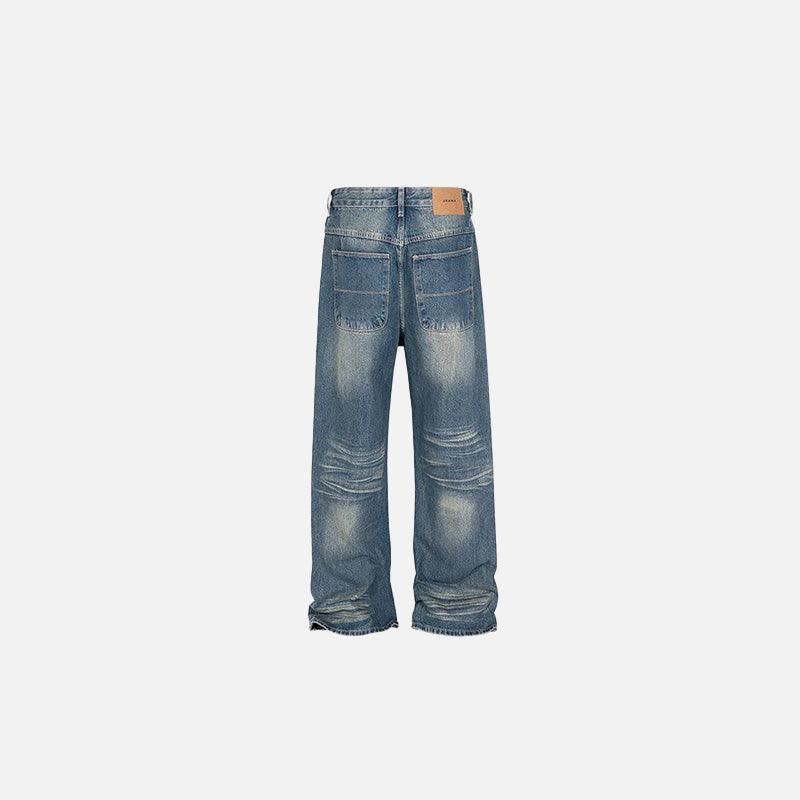 Washed Blue Loose Jeans