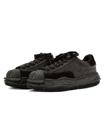 Makersluxe Black Retro Washed Street Rap Sneakers - 2059