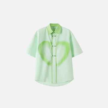 Green Heart Graffiti Women's Shirt
