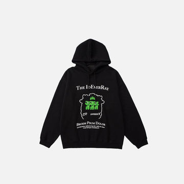 Oversized Loose Printed Hoodie