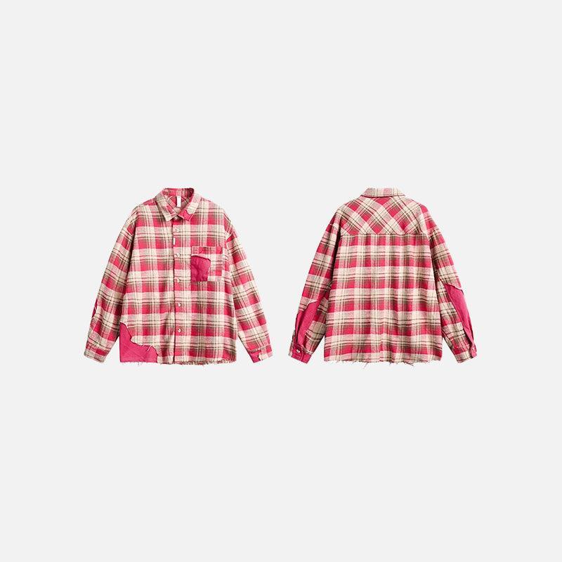 Plaid Reversible Long Sleeve Shirt