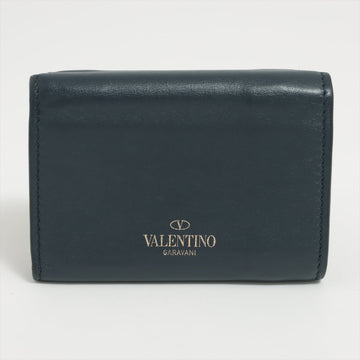 Valentino Leather Wallet Navy Blue