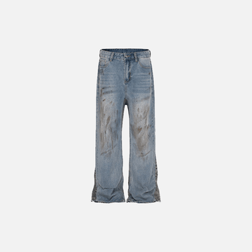 Vintage Grunge Worker Washed Denim Pants