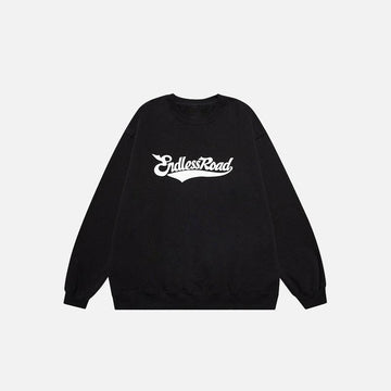 Loose Retro Fleece Sweatshirt