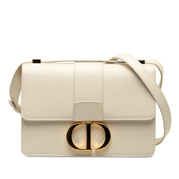 Dior 30 Montaigne Sloping Shoulder Bag White G Leather  Dior