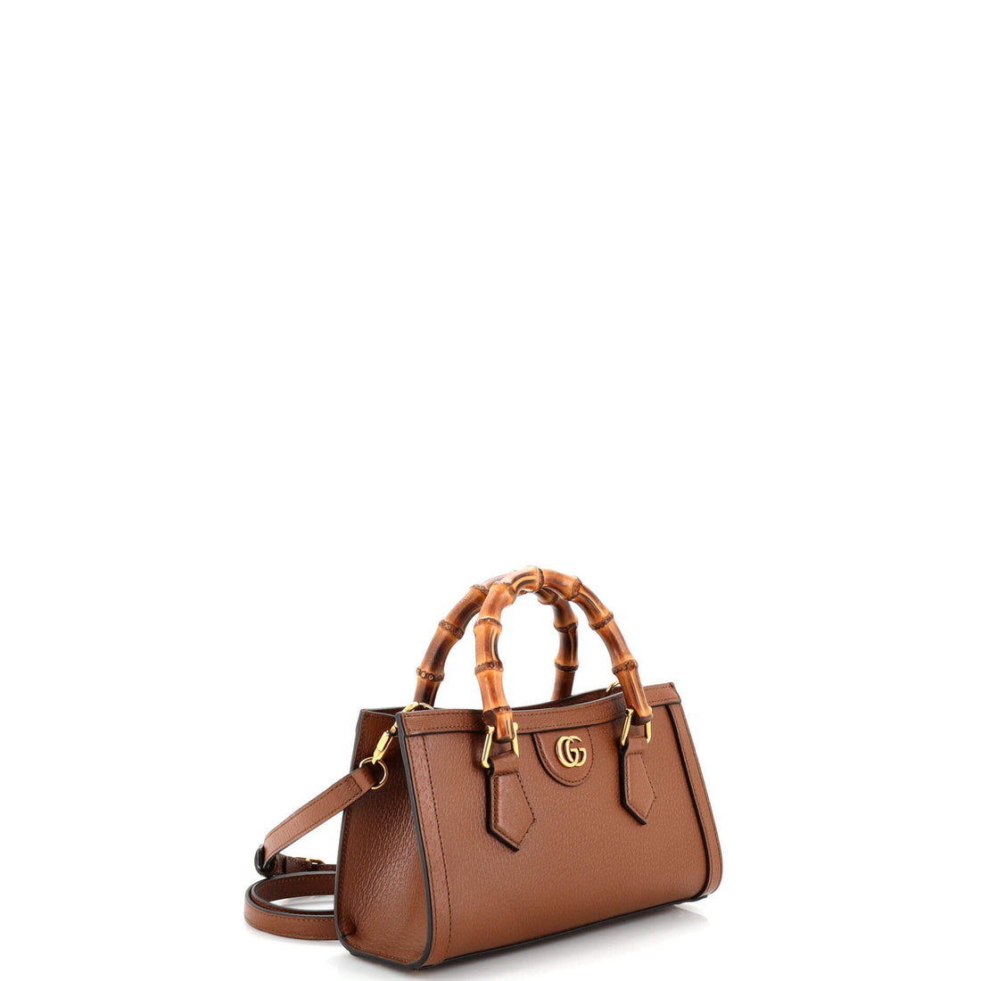 Diana NM Chain Bamboo Handle Tote Leather Small