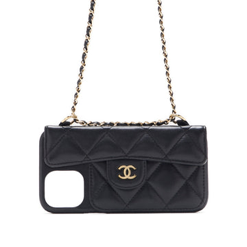 Chanel Matrasse Smartphone Case (iPhone 13pro) Chain Sder  Black  Shoulder Bag  Shellder Bag Ladies Bag Hybrid ? Ship? Ladies Online