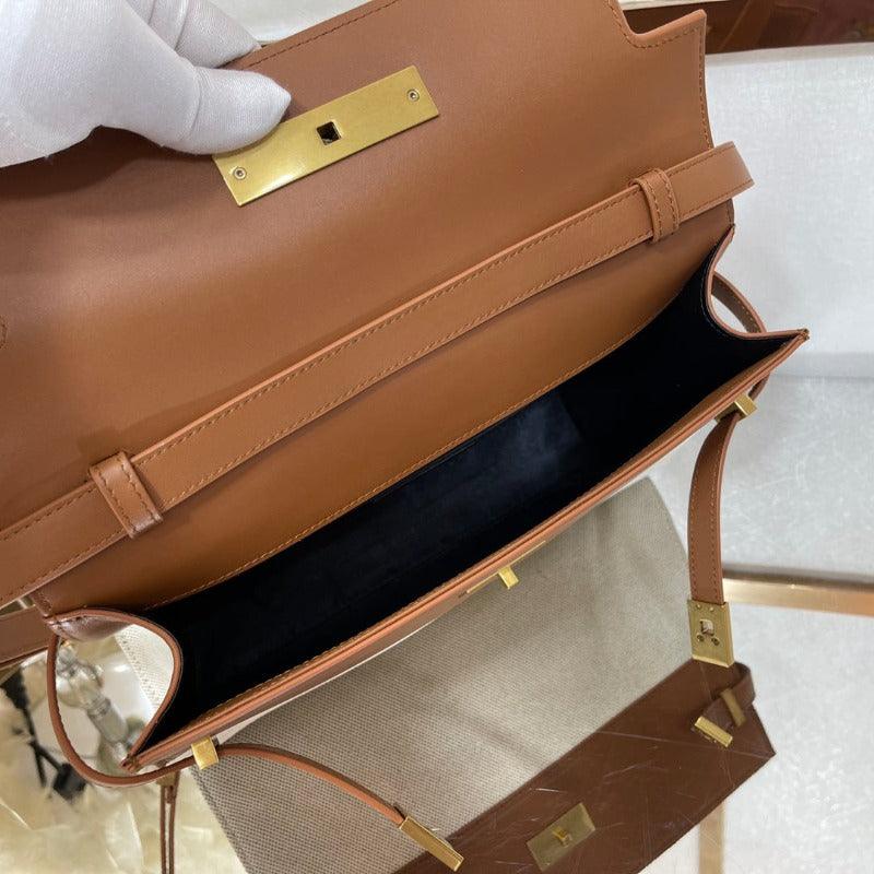 Makersluxe - MANHATTAN SHOULDER BAG IN BOX MILK/BROWN