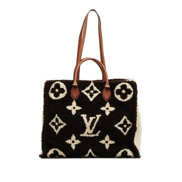 Louis Vuitton Monogram Teddy Onzagore GM Torta Bag M55420 Brown Ivory Mouton Leather  Louis Vuitton