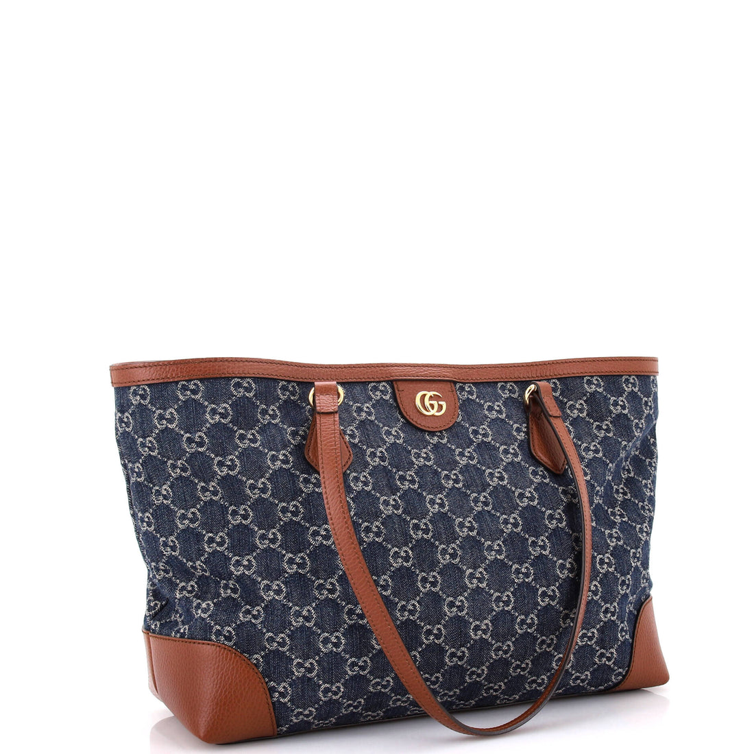 Ophidia Shopping Tote GG Denim Medium