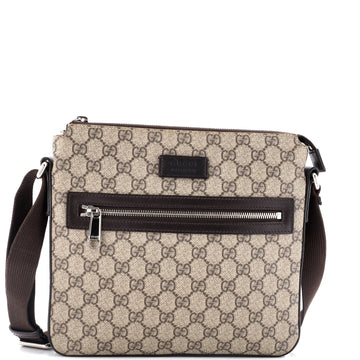 Front Zip Messenger GG Coated Canvas Medium
