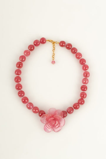 Collier camélia rose Augustine