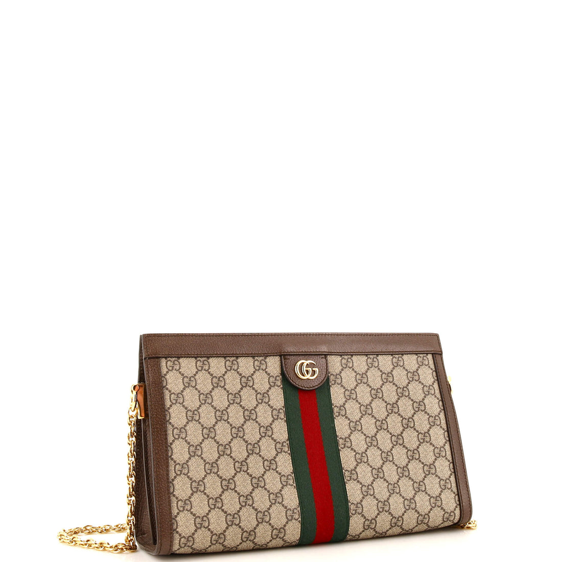 Ophidia Chain Shoulder Bag GG Coated Canvas Medium