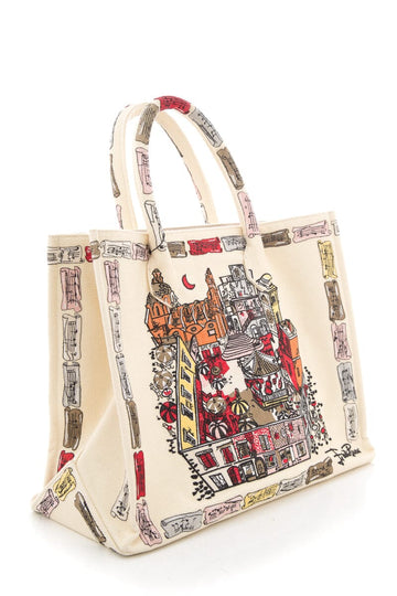 Emilio Pucci Cream Embroidered  Tote