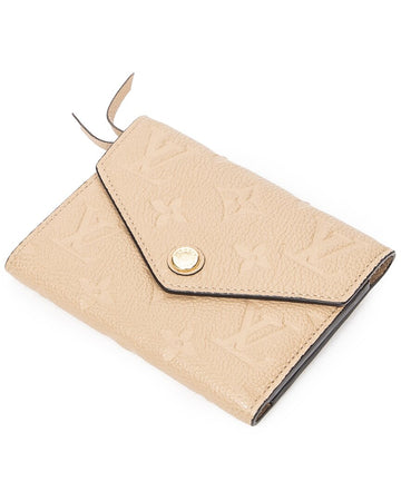 Louis Vuitton Beige Monogram Empreinte Leather Victorine Wallet (