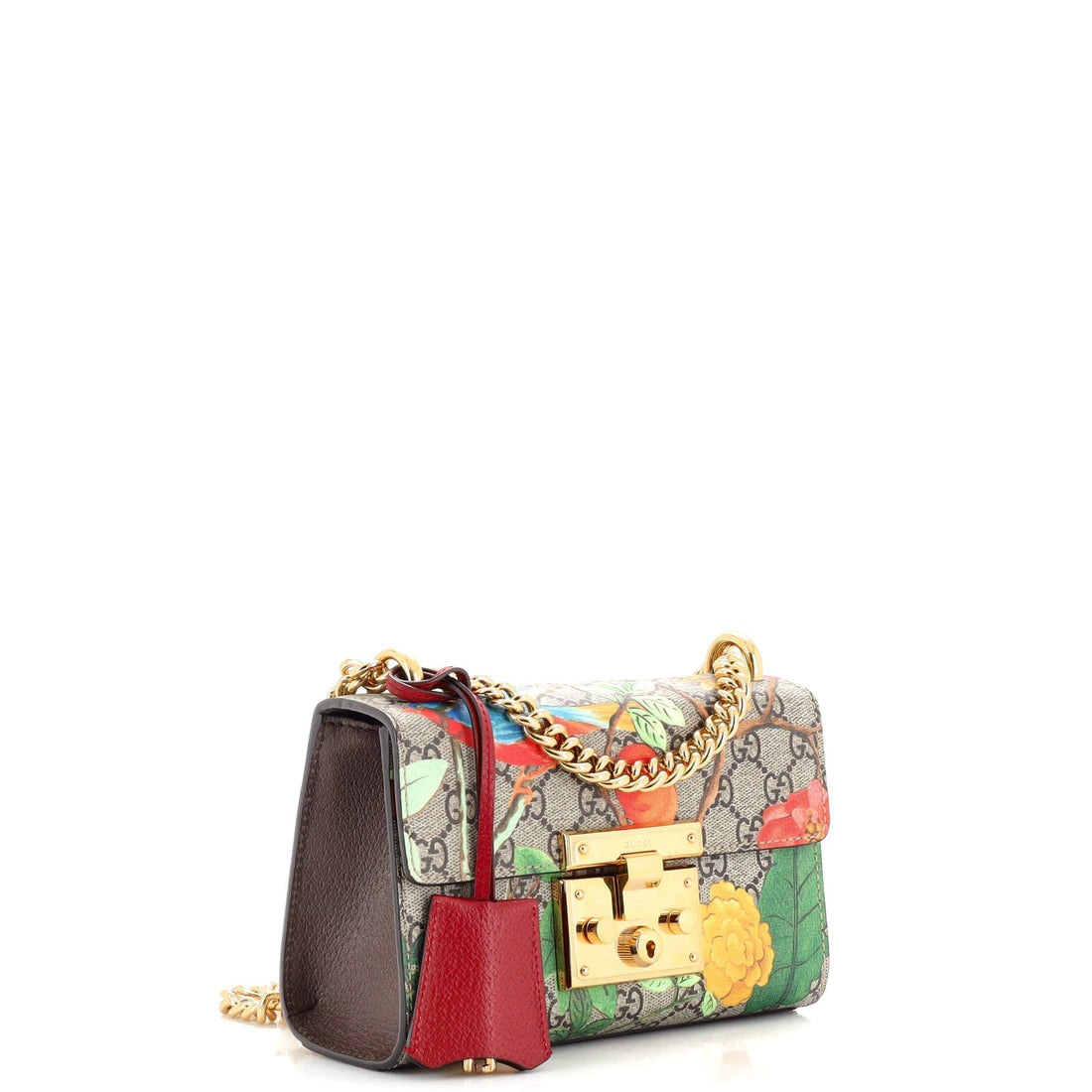 Padlock Shoulder Bag Tian Print GG Coated Canvas Small